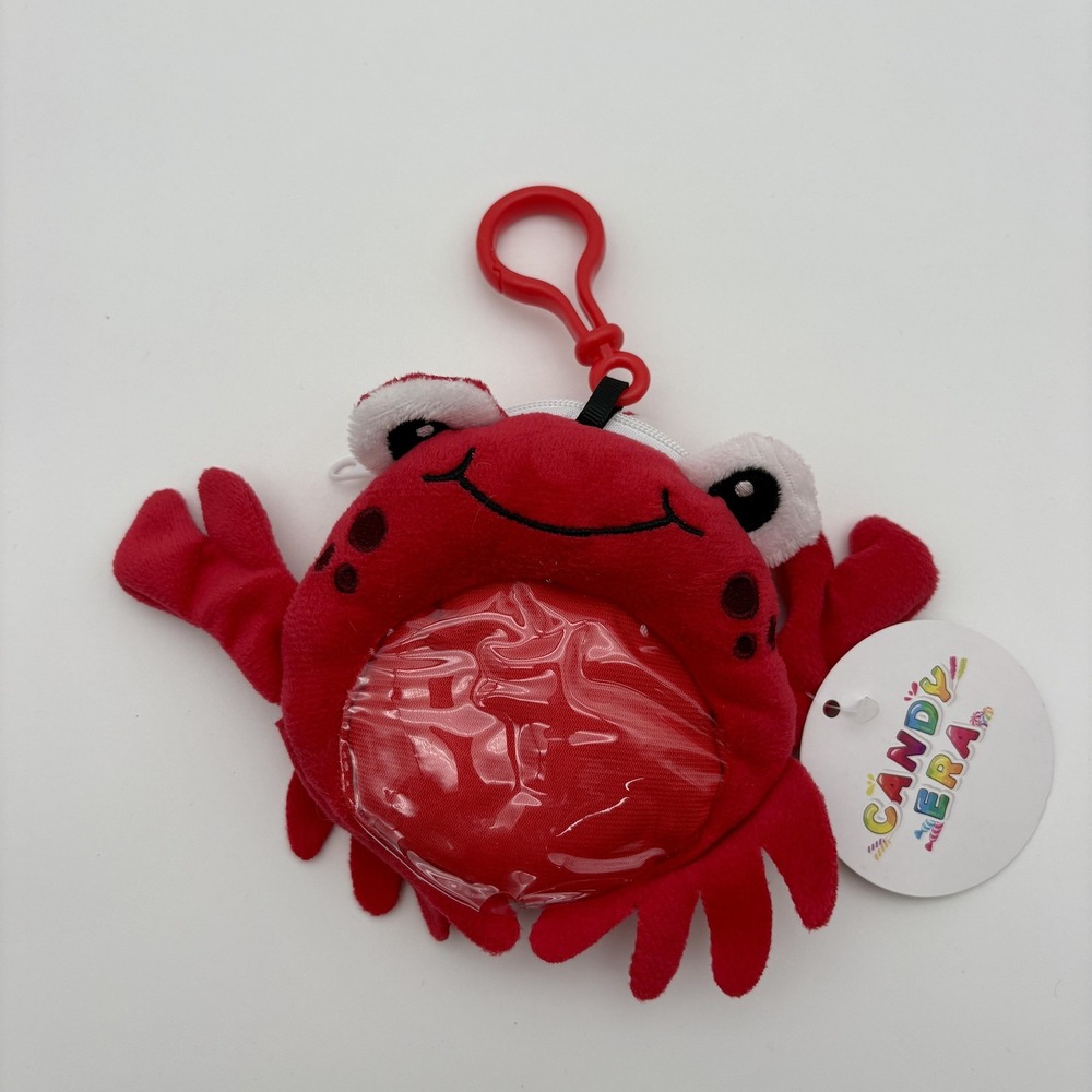 Candy Era Crab Clutch Girls Mini Red Lollipop Purse Zip Coin Pouch Cute‎ 3+